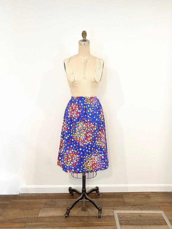 70s floral skirt - image 3