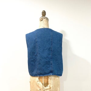 90s denim embroidered vest image 6