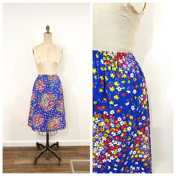 70s floral skirt - image 6