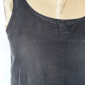 simple black linen dress image 2