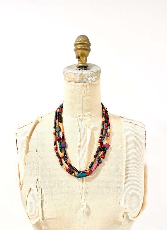 colorful beaded necklace - image 1