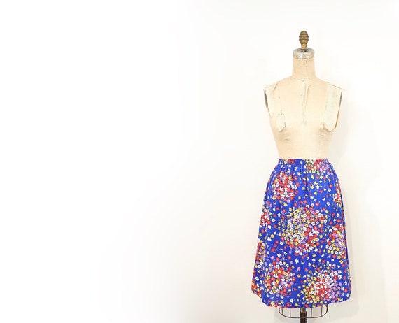 70s floral skirt - image 1