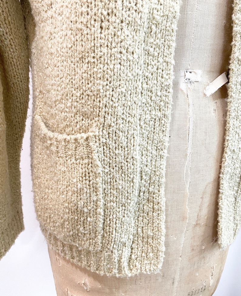 70's biege cardigan sweater image 4
