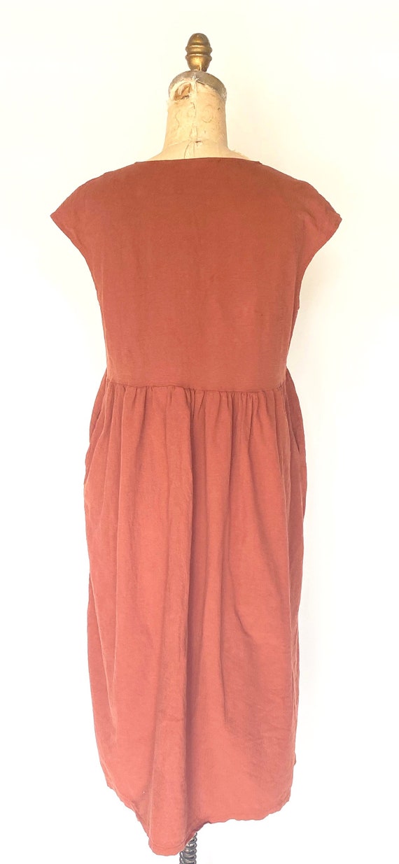 brown minimalist dress - image 6