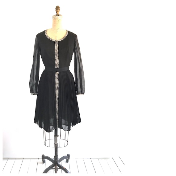50s black and white dress | vintage black and whit