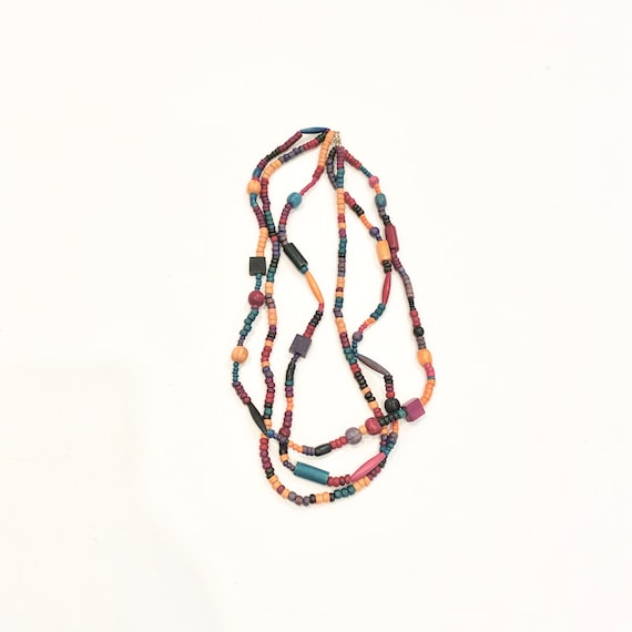 colorful beaded necklace - image 2