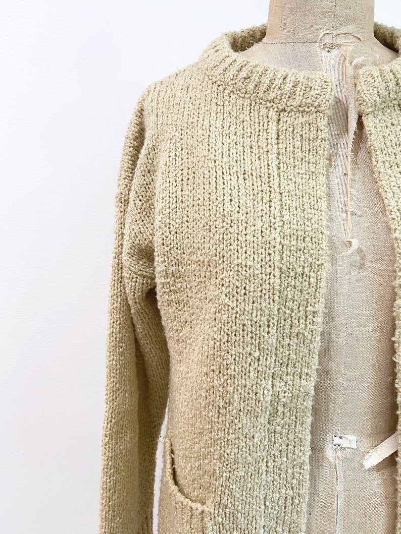 70's biege cardigan sweater image 3