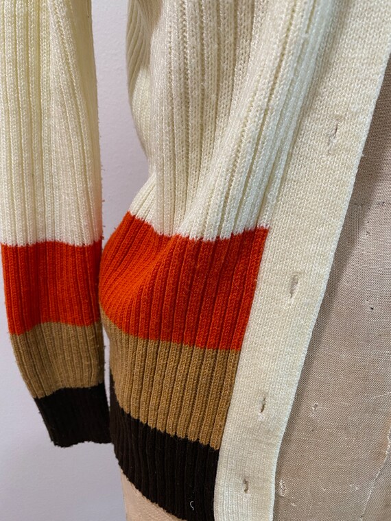 70s striped cardigan - image 3