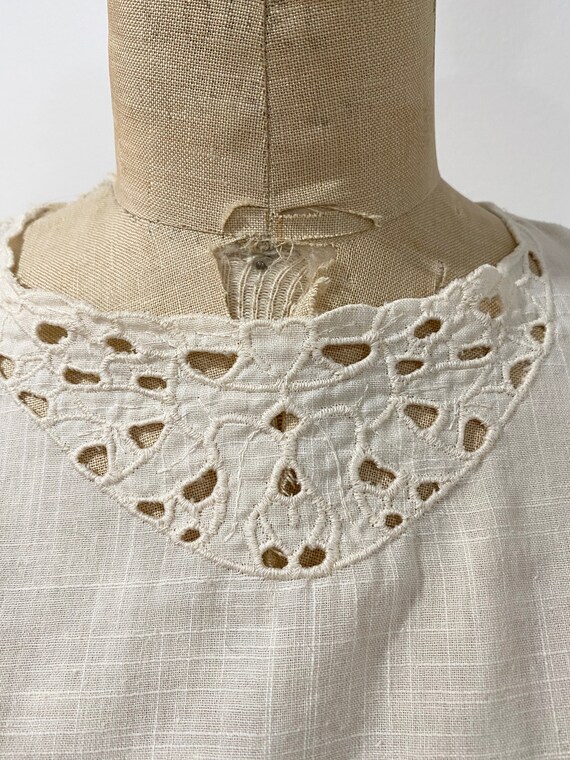70s ivory short sleeve blouse - image 6