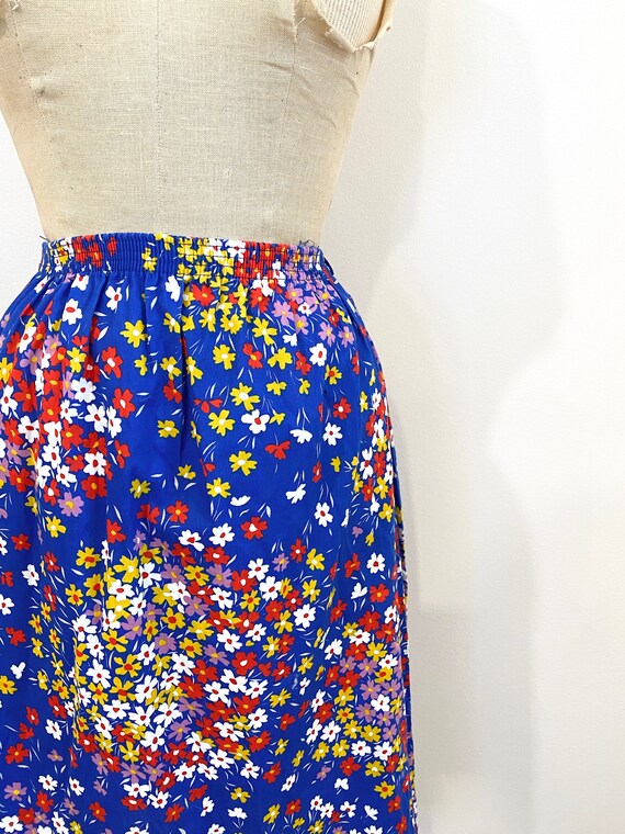 70s floral skirt - image 4