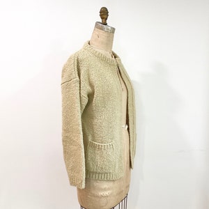 70's biege cardigan sweater image 5