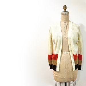 70s striped cardigan