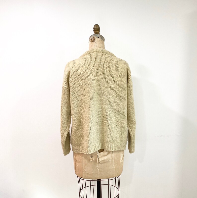 70's biege cardigan sweater image 6