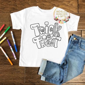 Colour in tshirt trick or treat