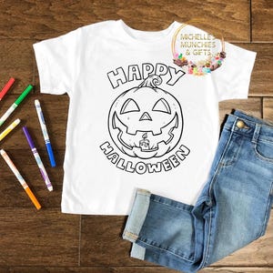 Colour in tshirt pumpkin