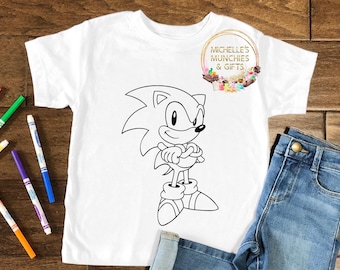 Colour in tshirt hedgehog
