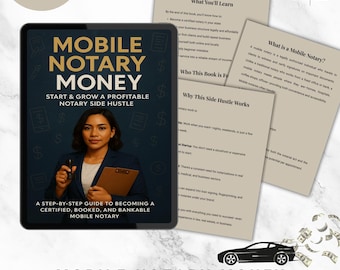 Mobile Notary Business eBook: Start a Profitable Side Hustle (Digital Download)