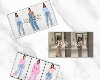 YouTube Thumbnail Template Bundle | 3 YouTube Thumbnails | Bundle | Thumbnail | YouTube | YouTube Thumbnail | Templates