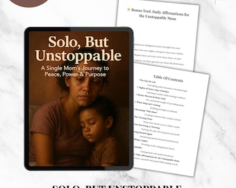 Empowering eBook for Single Moms: Inspirational Story & Guided Journal (PDF Download