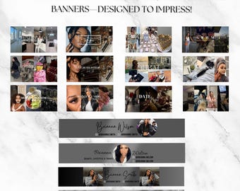YouTube Channel Kit: 12 Thumbnails & 4 Banners - Canva Templates (Digital Download)