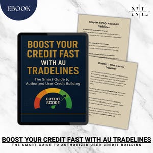 AU Tradelines eBook | Boost Credit Fast | Authorized User Guide | Credit Building Tips | Digital Download | Credit Repair Tools