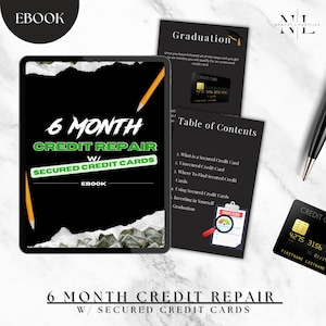 Reparo de crédito de 6 meses com cartões de crédito garantidos, e-book, crédito, reparo de crédito