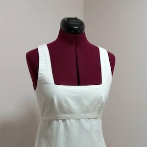 Regency, Empire, Federal, Jane, Austen, Re-enactment, Sleeveless, Slip, Petticoat, White, Size, 6