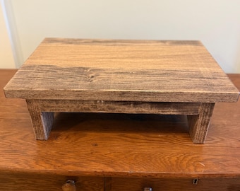 Handmade Wooden Step Stool: 20" x 13" x 6"