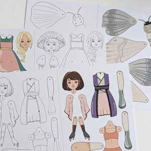 Articulated paper doll DIY kit