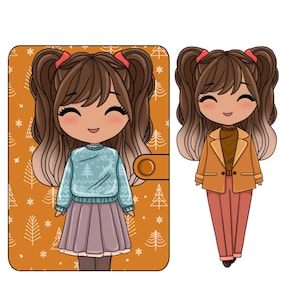 Printable Christmas Paper Doll Template, Activities for kids