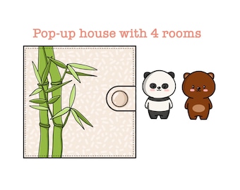 DIY Paper Doll Bear House: 3D Pop Up (Printable)