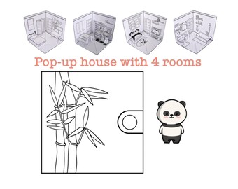 DIY Pop Up Paper House: Panda Paper Doll (Digital Download)