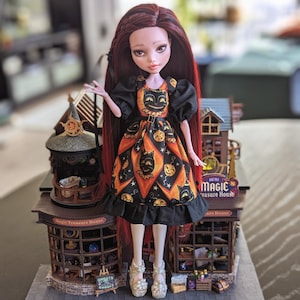 Dress For Monster High G1, Black Dress For Monster High, Halloween Dress For MH