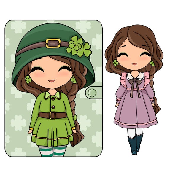 Molde de boneco de papel de duende para imprimir para o Dia de São Patrício, atividades para crianças