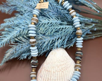 Handcrafted necklace made of African Krobo beads