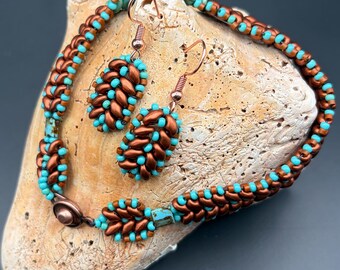 Handcrafted Turquoise & Copper Bracelet