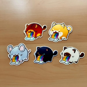 Amis barfing arc-en-ciel