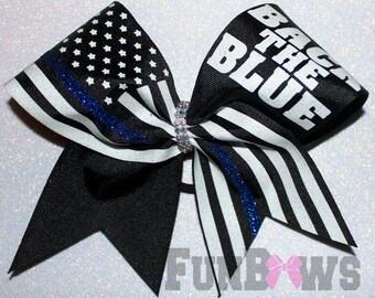 I stand for the National Anthem patriotic cheer bow by FunBows !