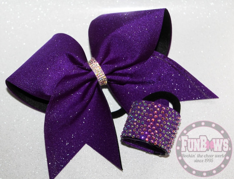 LIMITED TIME OFFER Glitter Bow and Matching Cuff Rhinestones! Customize This !