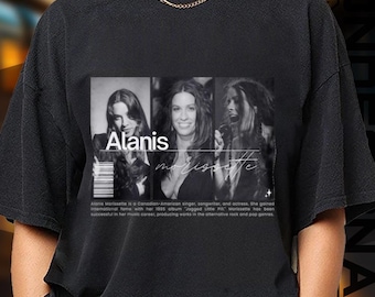 Camiseta, sudadera y sudadera con capucha de Alanis Morissette de edición limitada, mercancía exclusiva para fans para mujer y hombre, regalo de cumpleaños y San Valentín.