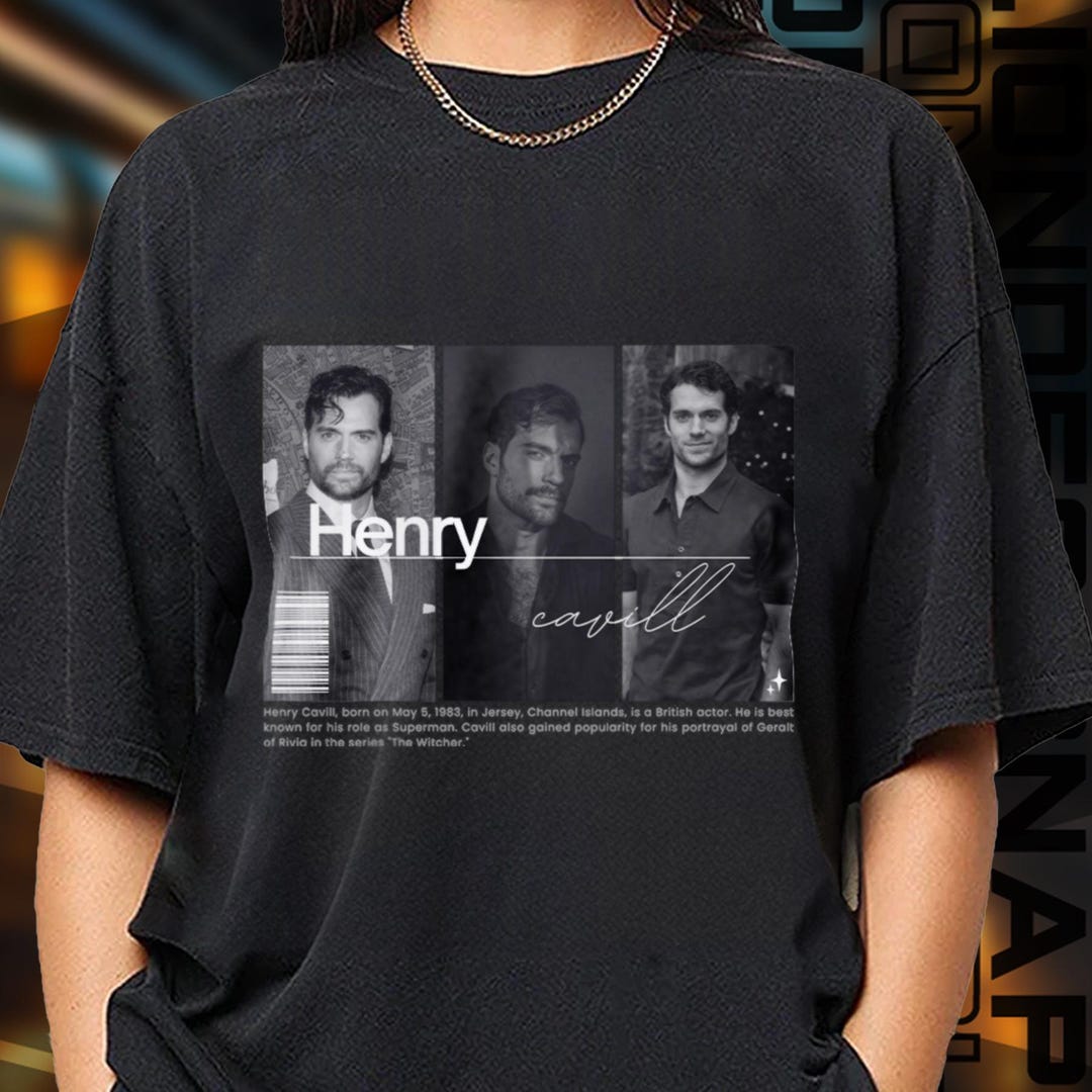 Limited Edition Henry Cavill T-shirt, Exclusive Fan Merch for Women and ...