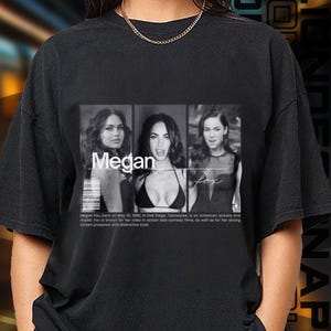 Limited Edition Megan Fox T-Shirt, Exklusiver Fan Merch für Frauen und Männer, Geschenk zum Labor Day