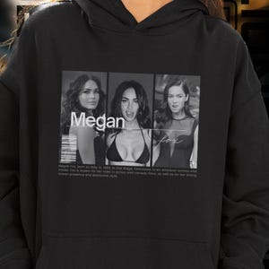 Limited Edition Megan Fox Hoodie, Exklusiver Fan Merch für Frauen und Männer, Geschenk zum Labor Day