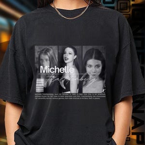 Camiseta, moletom e moletom com capuz Michelle Trachtenberg edição limitada, produtos exclusivos para fãs, para mulheres e homens, presente de Dia do Trabalho