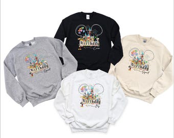 Disney Birthday Sweatshirt, Matching Disney Sweater, Personalizable Sweatshirt, Matching Custom, Matching Disney, Kids Sweater, Disneyland