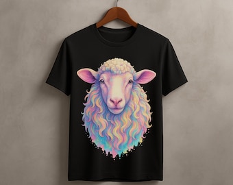 Sheep PNG, Pastel Farm Animal Clipart, T-Shirt Design (Digital Download)