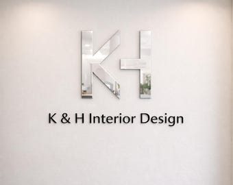 Mirror Acrylic Sign- Logo Sign, Salon Sign, Hairdresser Sign, Wall Sign