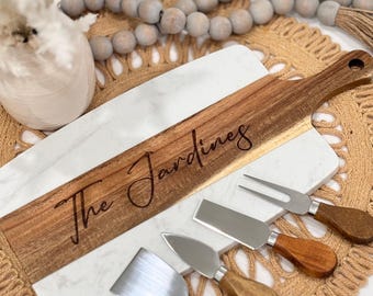Charcuterie Board | Personalized Cheese Board for Couples | Engaging Gift, Mother's Day, Handmade Realtor Gift