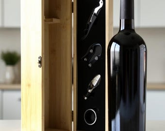 Personalized Wedding Wine Box, Wedding Gift for Couple, Engraved Wine Opener, Personalized Wine Box Gift Set, Wine Opener, Gift Box Engraved