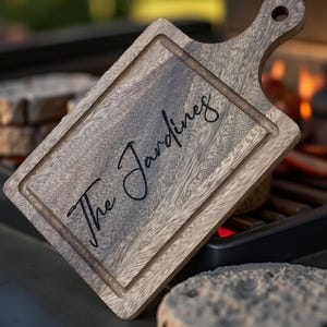 Cutting Board for BBQ Pit , Wood Grilling Board, Pellet Smoker Board, Serving Tray, Cutting Board with handle